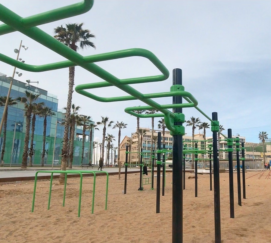 Calisthenics Park in Barcelona, Spain